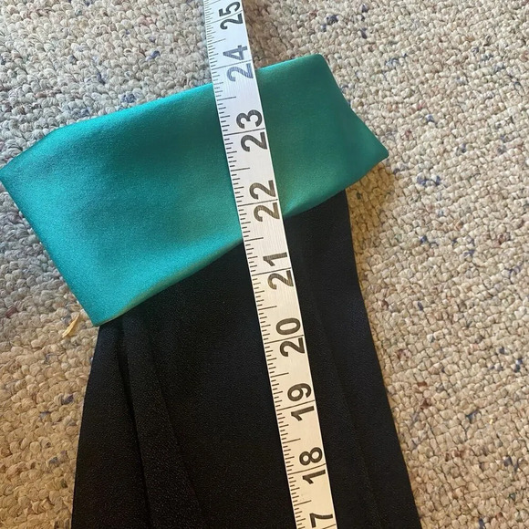 VTG 90s Jessica Howard Blazer Jacket Women's Sz 22 Black Green Collar & Cuffs - Picture 3 of 8